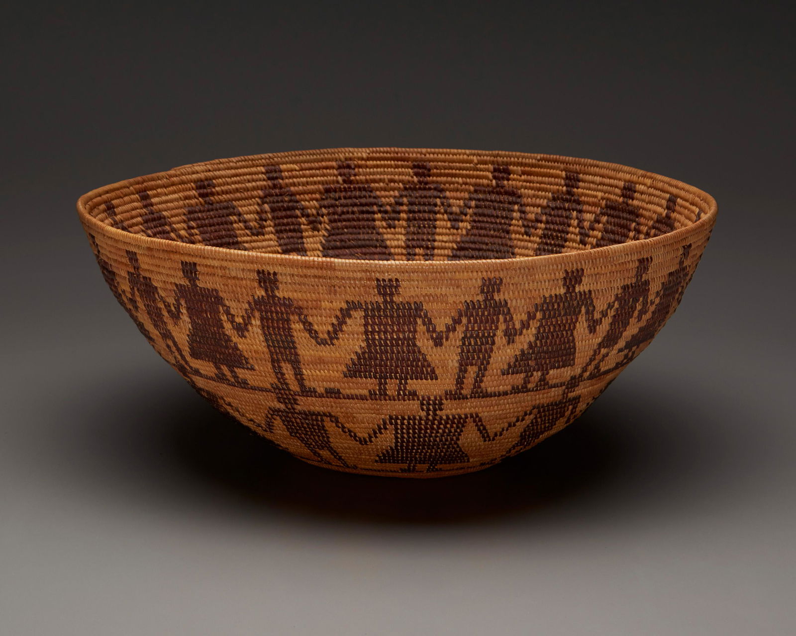 A polychrome Yokuts "Friendship" basket (1 of 4)