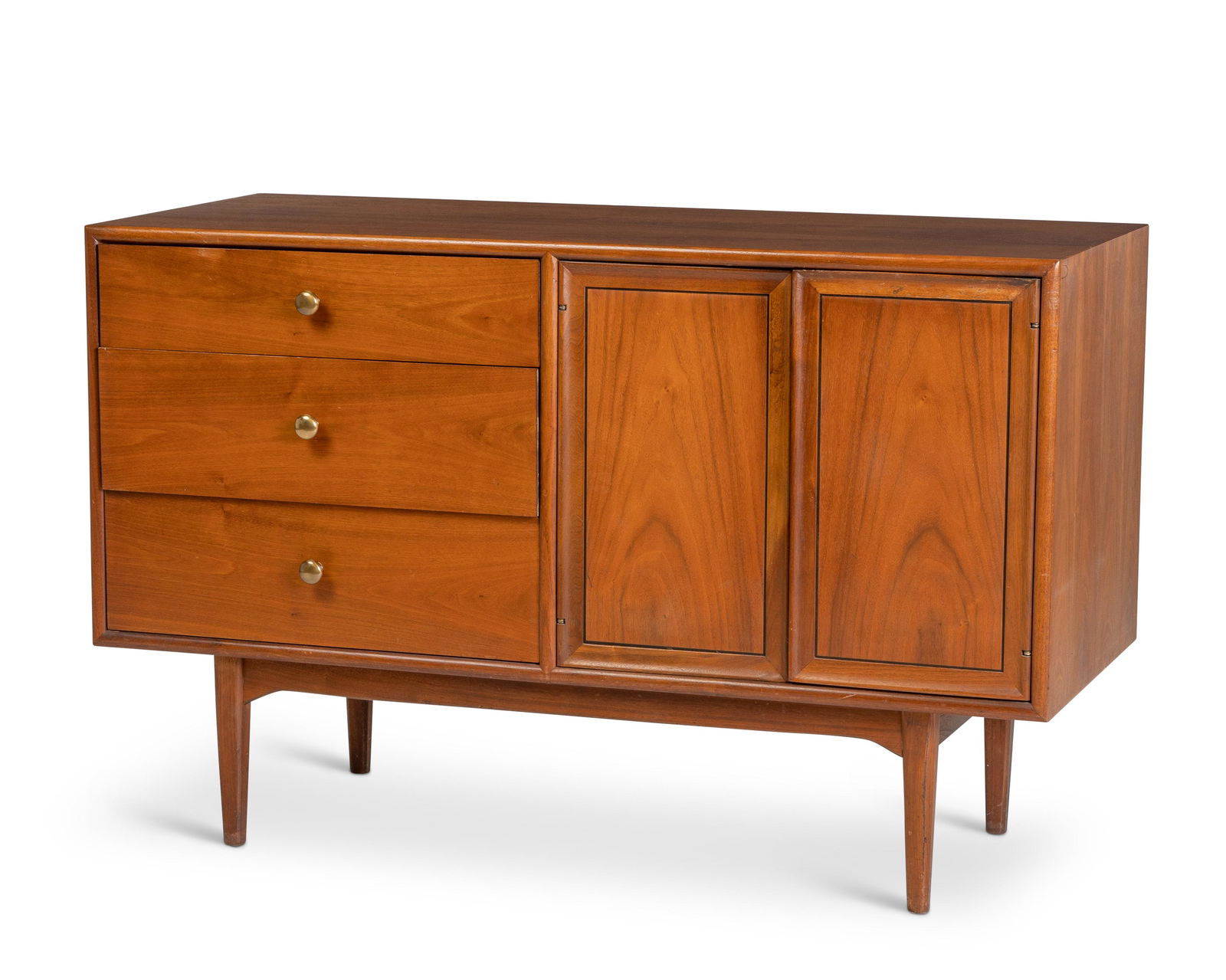 A Drexel "Declaration" modern walnut credenza (1 of 2)