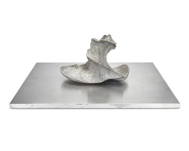 Sui Jianguo (b. 1956, Chinese): "Planting Trace - Meteor Garden 3," 2018 Galvanized photosensitive resin on brushed aluminum base Unsigned 7" H x 9.875" W x 4" D Provenance: Sale: LA Louver, Los Angeles, CA, October 15, 2018 T