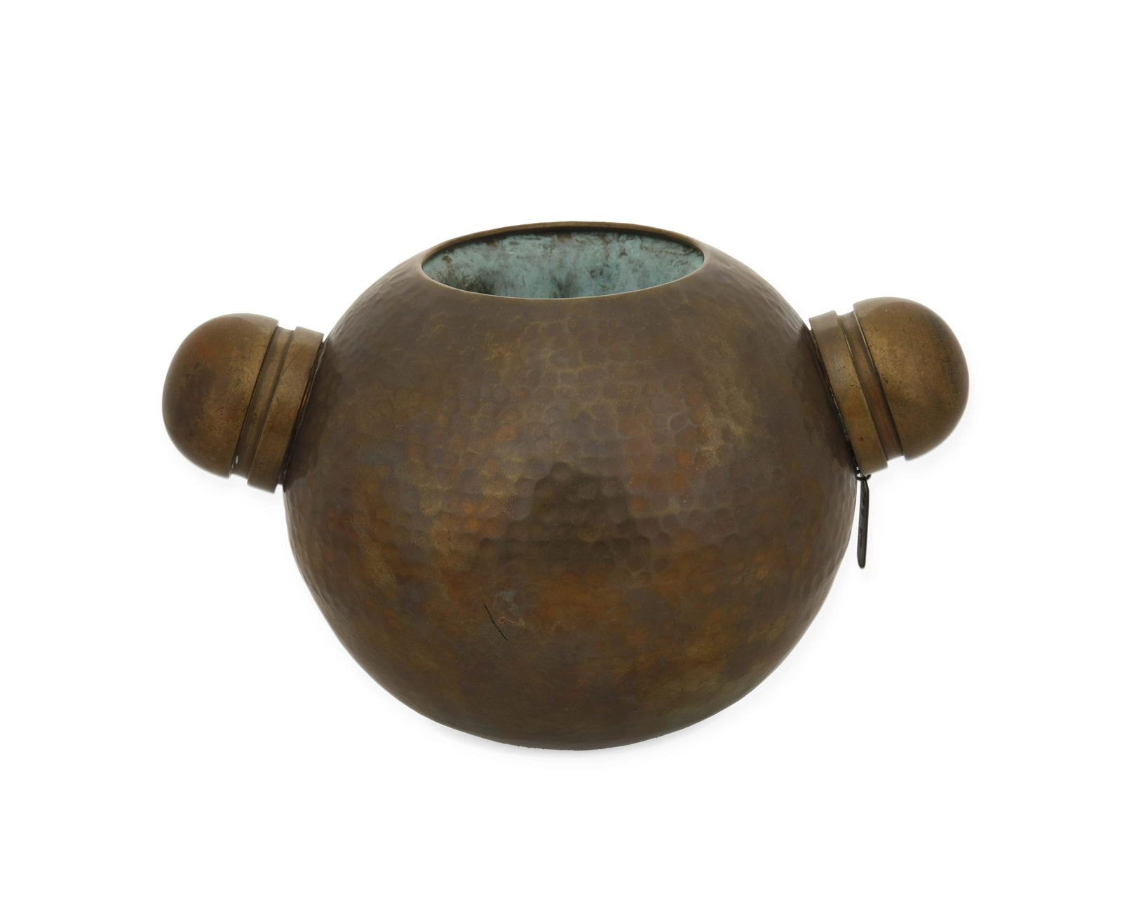 A contemporary hammered copper vase (1 of 3)