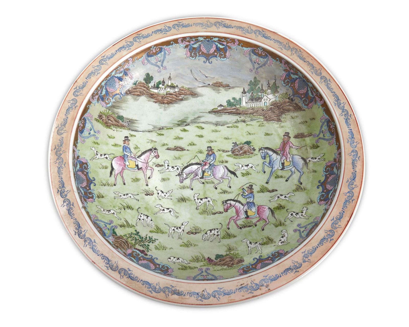A large Chinese porcelain charger (1 of 3)