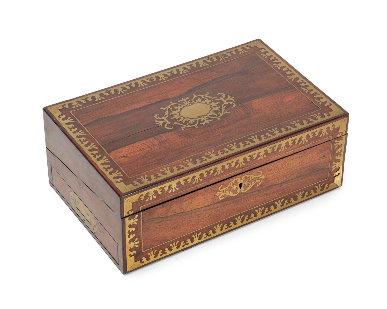 An English walnut lap desk, by F.H. Ayres (1 of 6)