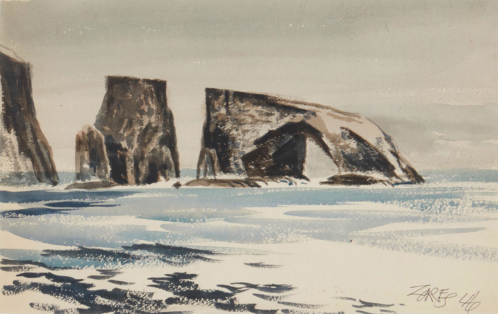 Milford Zornes (1908-2008, Claremont, CA) (1 of 5)