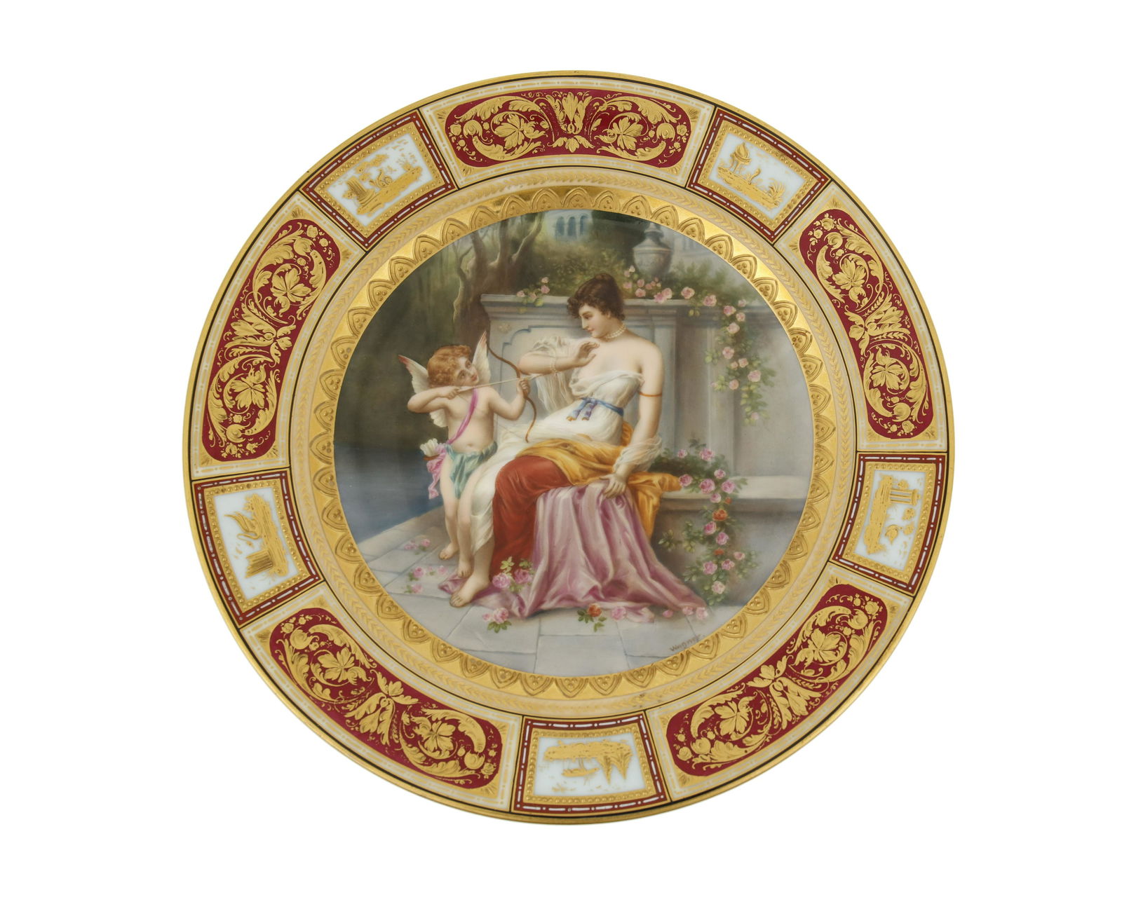 A Royal Vienna porcelain portrait plate (1 of 3)
