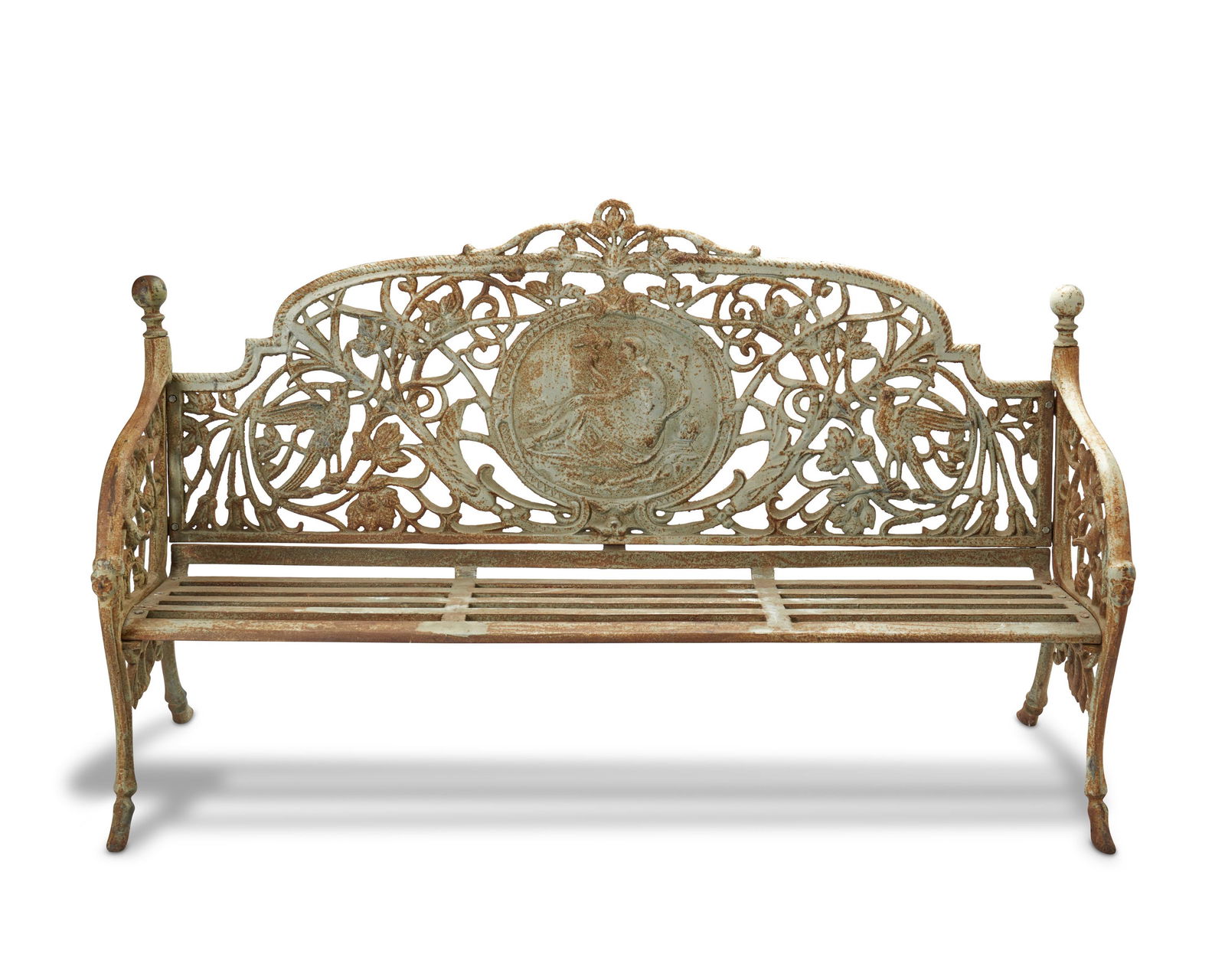 A Coalbrookdale Company "Medallion" cast iron garden bench (1 of 7)