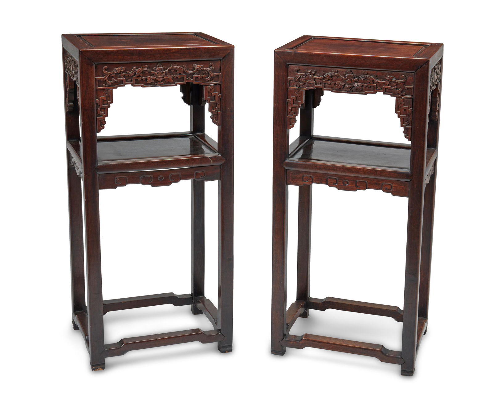 A pair of Chinese carved wood stands (1 of 6)