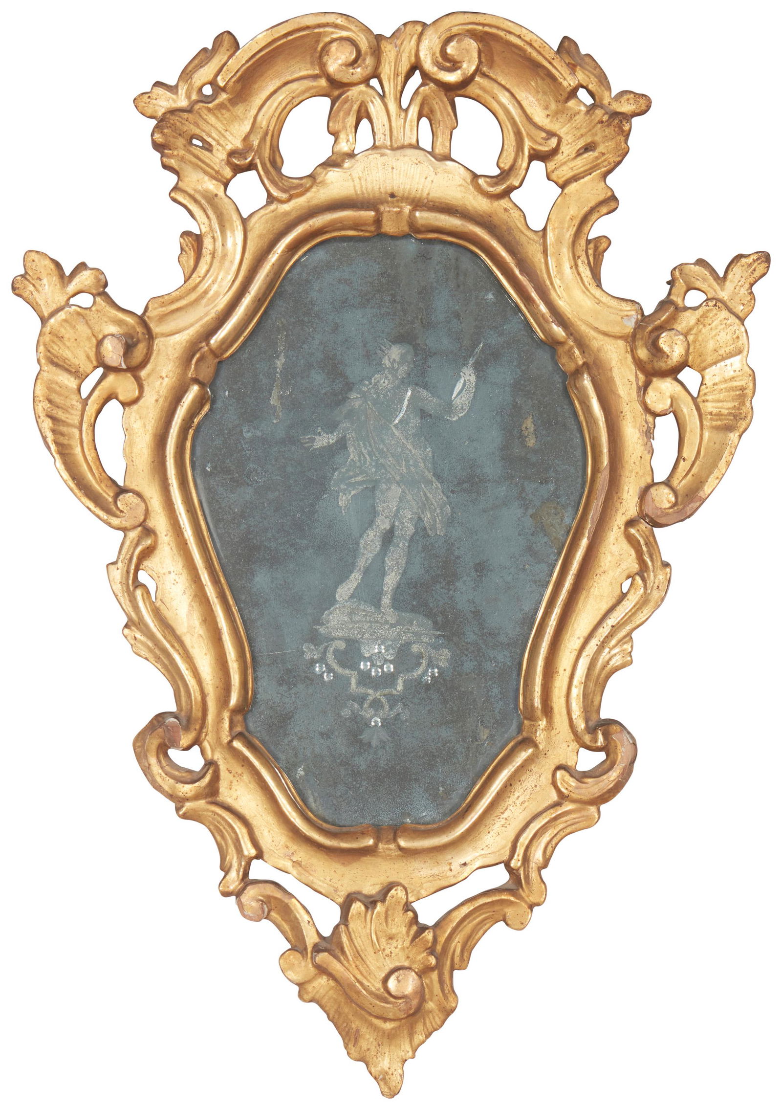 An Italian giltwood wall mirror (1 of 3)