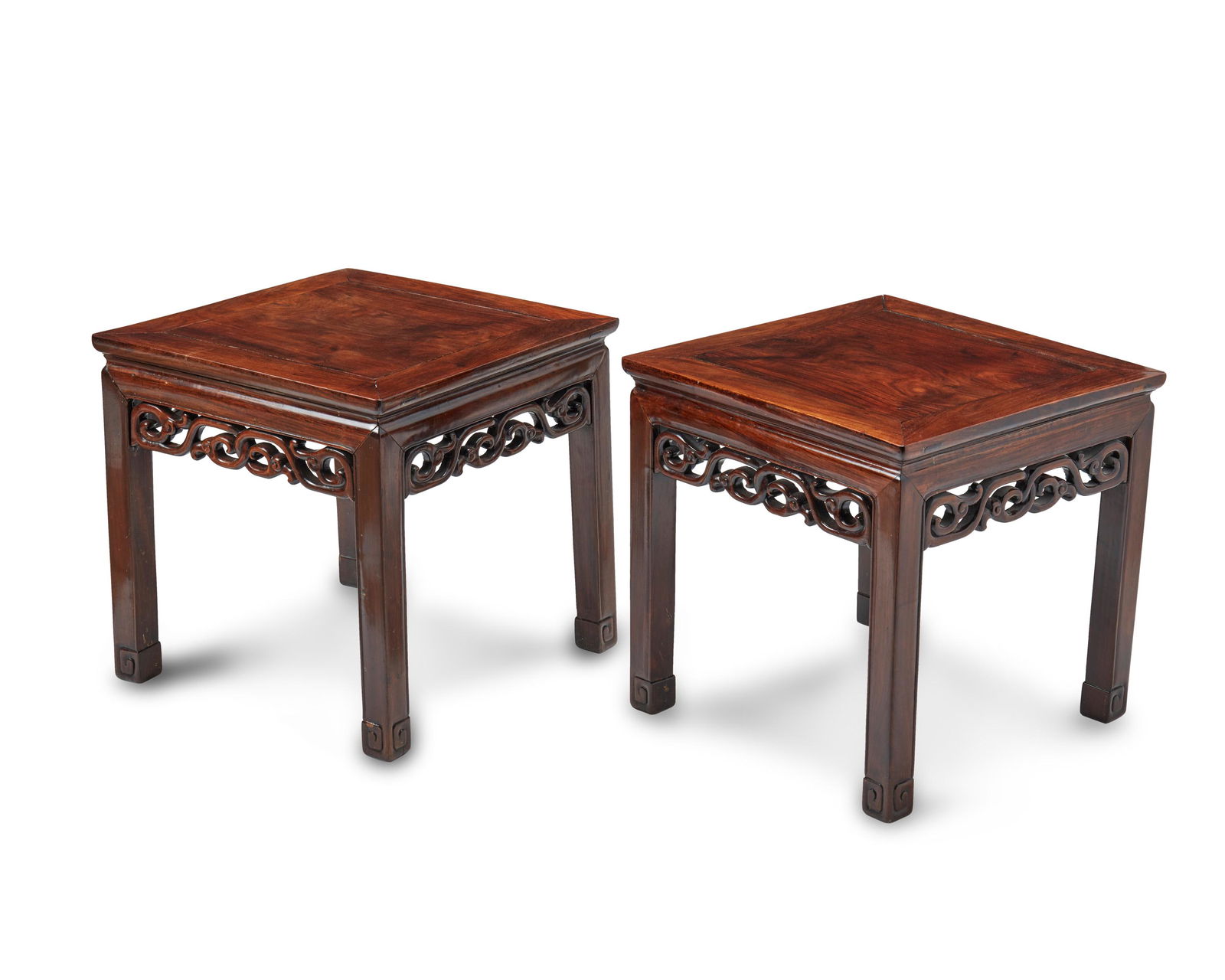 A pair of Chinese hardwood lamp tables (1 of 5)