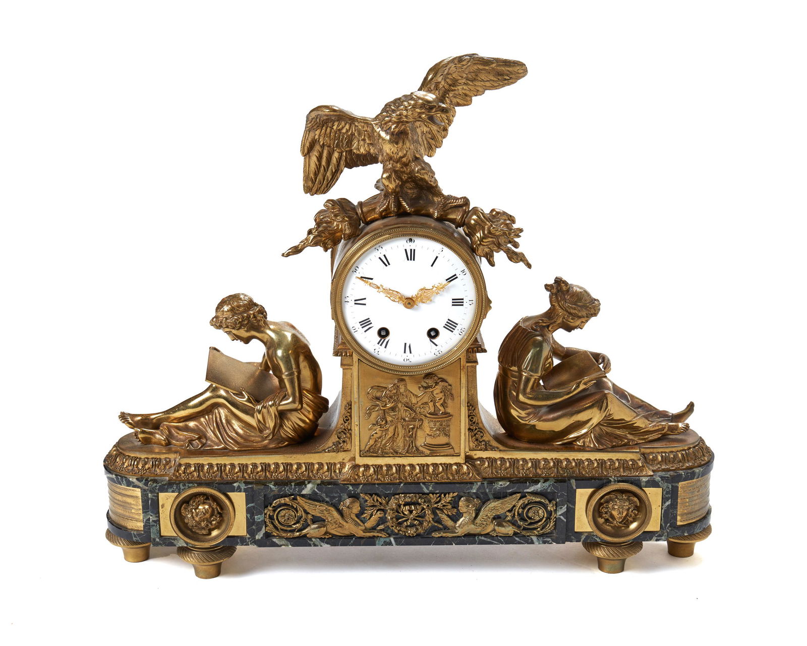 A French gilt-bronze mantel clock (1 of 6)