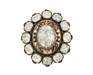 An antique diamond brooch