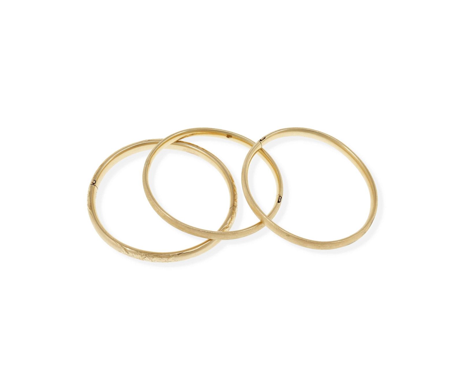 Three gold bangle bracelets (1 of 1)