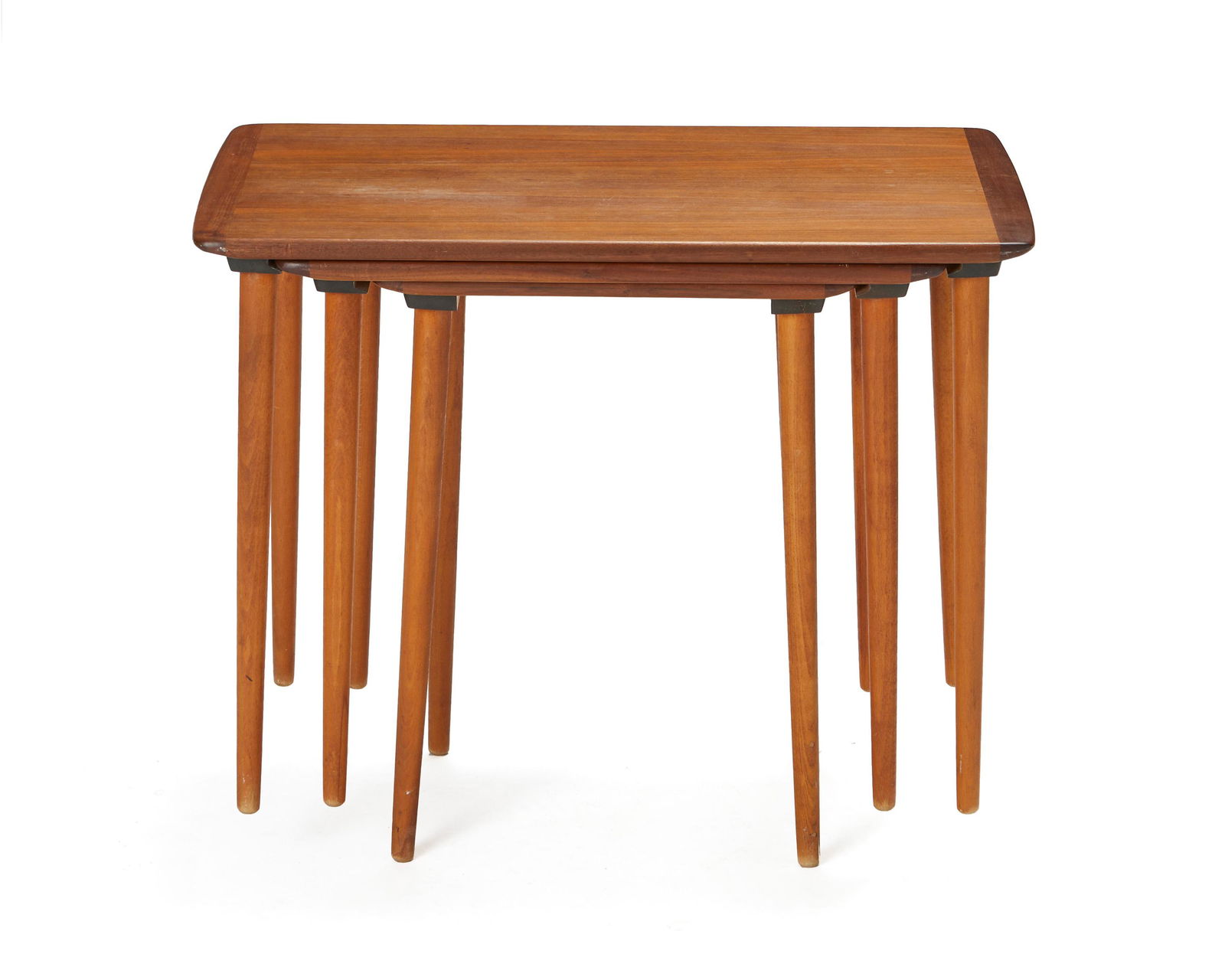 A set of Scandinavian modern teak nesting tables (1 of 6)