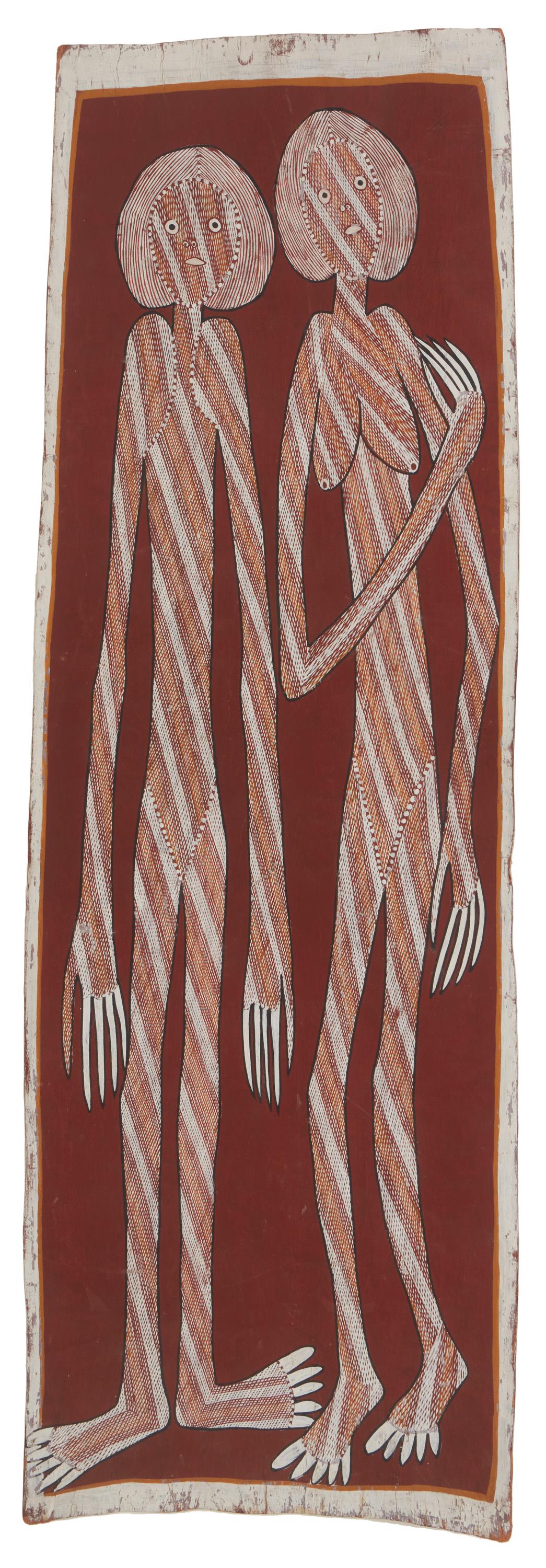 An Australian Aboriginal bark painting (1 of 4)