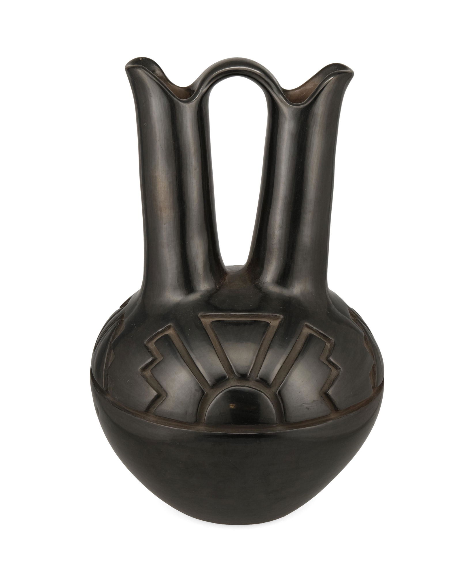 A Santa Clara Pueblo blackware wedding vase (1 of 3)