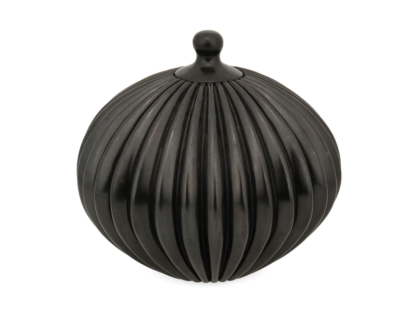 A Nancy Youngblood Santa Clara Pueblo blackware vessel (1 of 3)