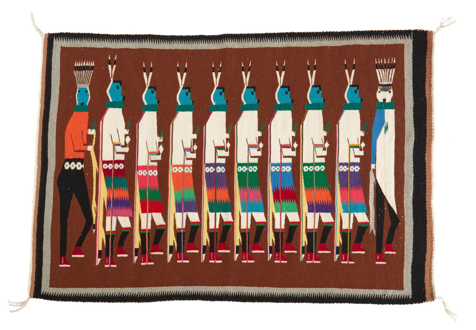 A Navajo Yei Bi Chei weaving (1 of 3)