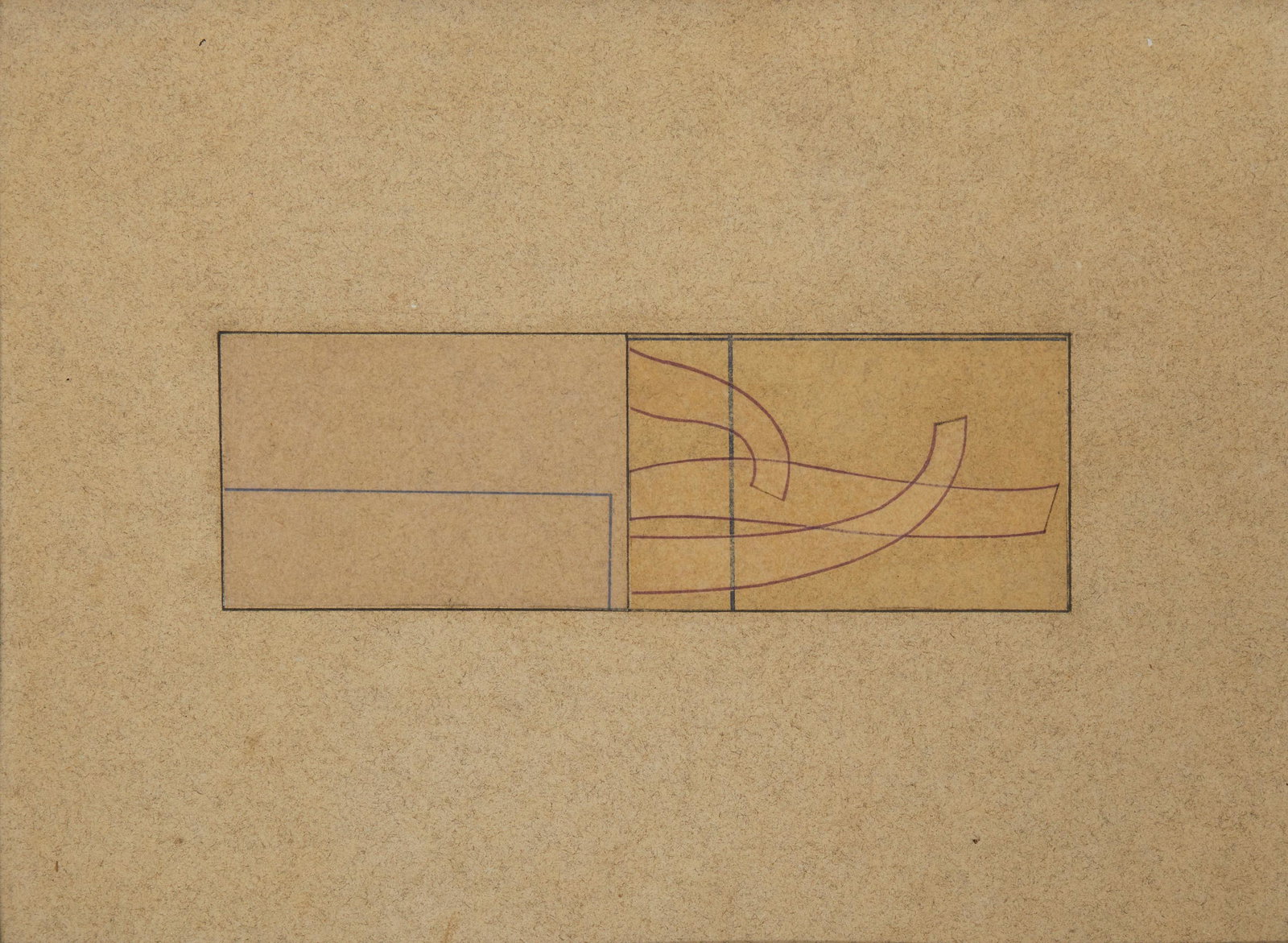 D.E. May (1952-2019, American): Drawer with Paper Templates #210, 1990 Mixed media with corlon on paper under glass Unsigned; titled, numbered and dated on a gallery label affixed verso 9" H x 12" W Provenance: Jamison Thomas Galler