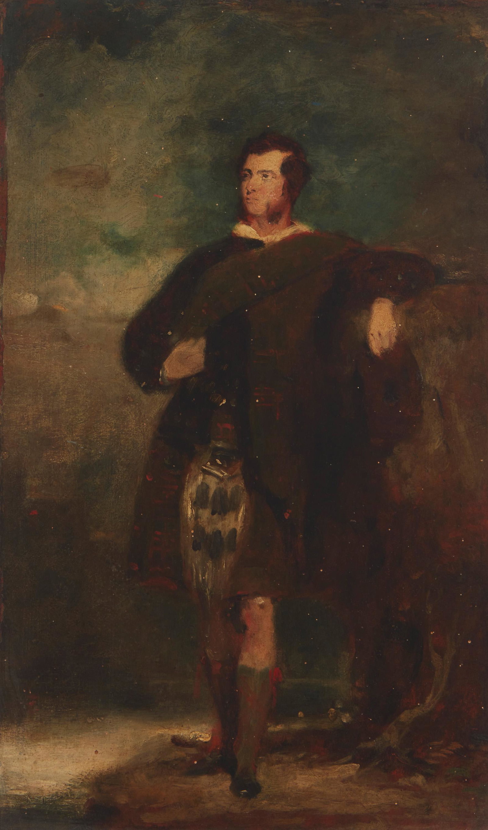 John Watson Gordon (1788-1864, Scottish): The Duke of Atholl Oil on board laid to board Appears unsigned; inscribed in pencil on the verso of the support board and again in ink on the frame's backing board and on a label affixed to that same 