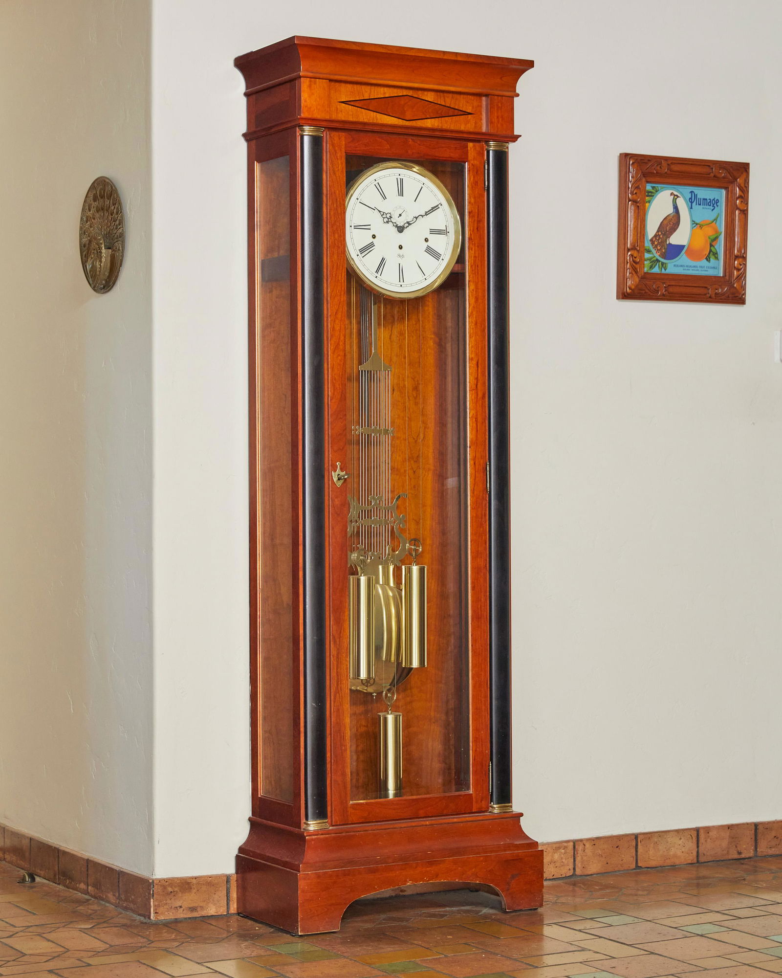A Biedermeier-style Sligh longcase clock (1 of 3)
