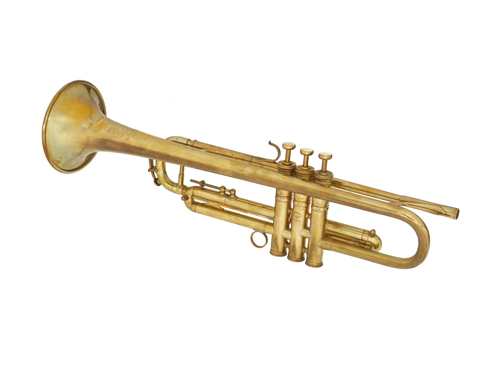 An F. Besson Paris trumpet: Circa 1960s; Paris, France Signed: F. Besson / Brevete / S.G.D.G. / 96. Rue D'Angouleme / Paris / 66 / Huates / Recompemses / 6 Grands Prix / Hours Concours / Membre / Du Jury; further badged on cente
