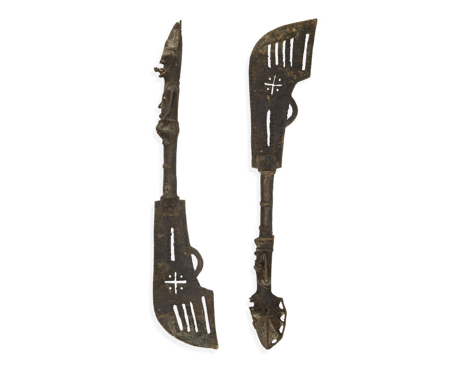 Two Nigerian ceremonial bronze swords (1 of 9)