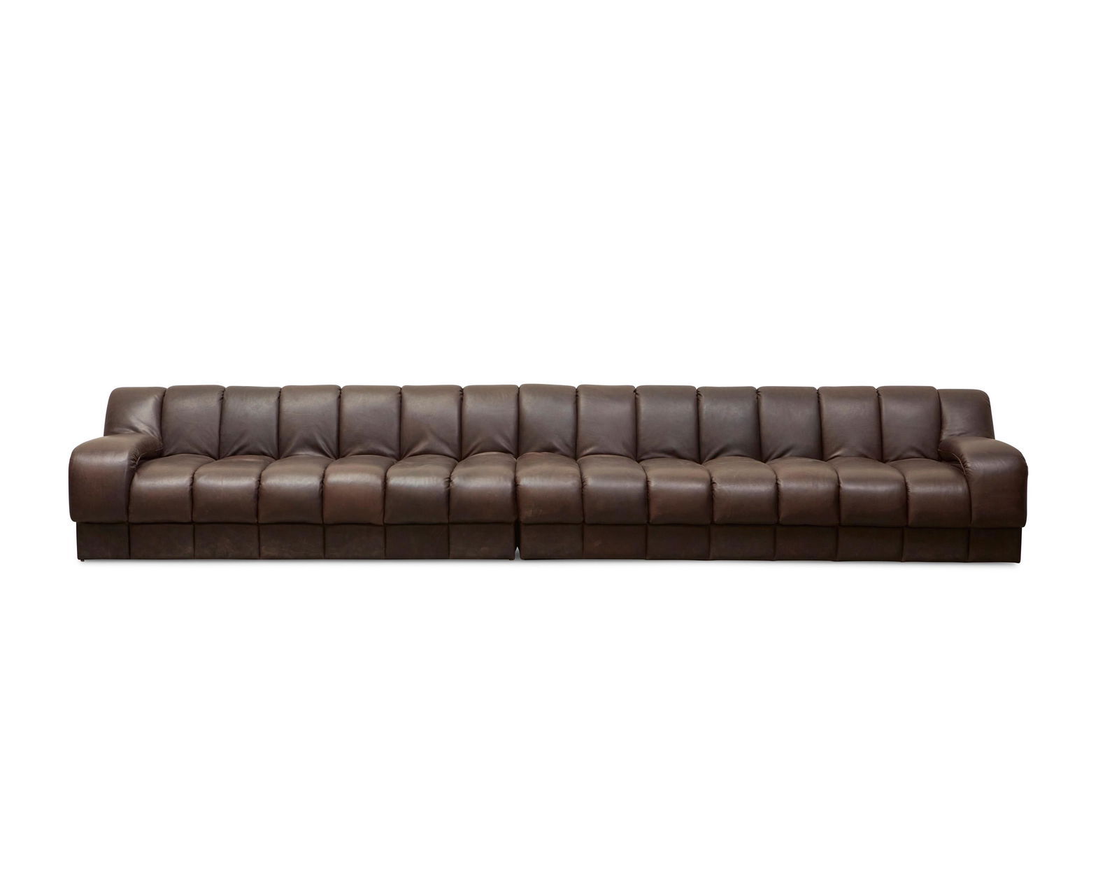 A custom De Sede-style leather sectional sofa (1 of 7)