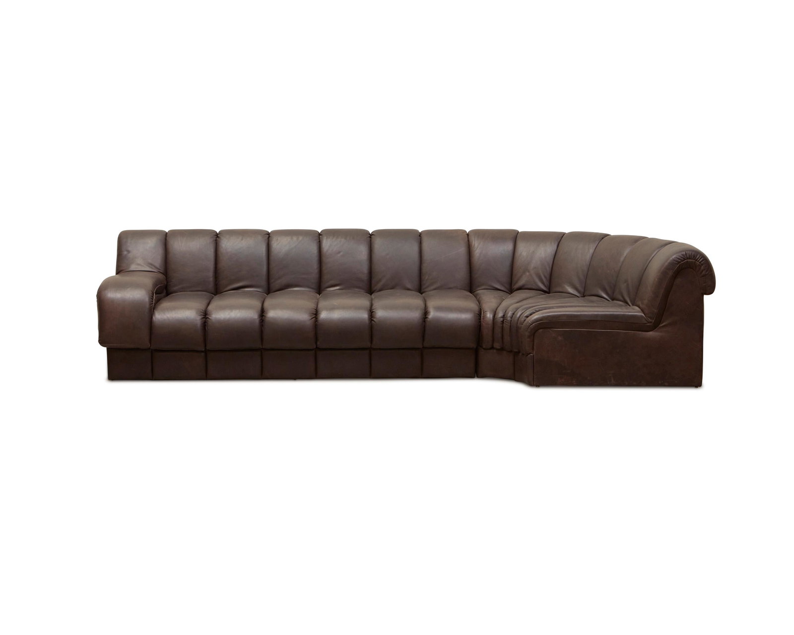A custom De Sede-style leather sectional sofa (1 of 6)