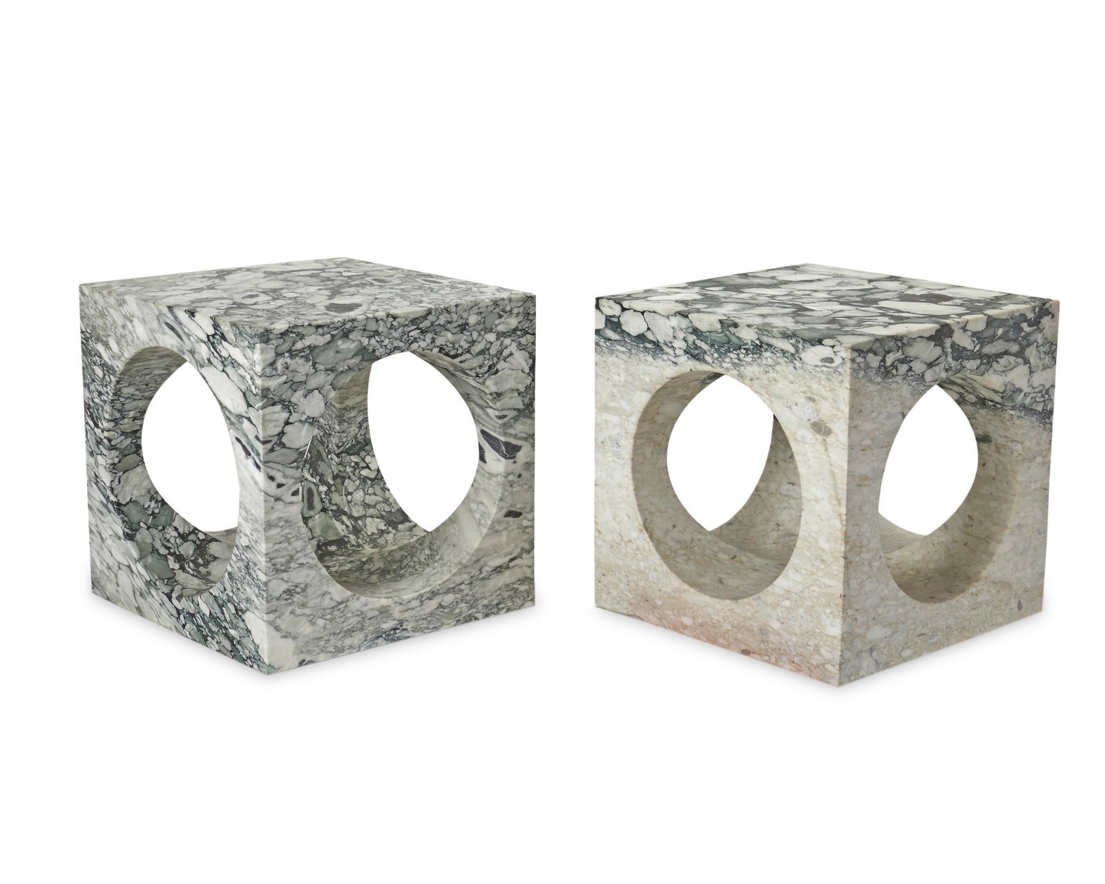 A pair of Kelly Wearstler marble side tables (1 of 5)