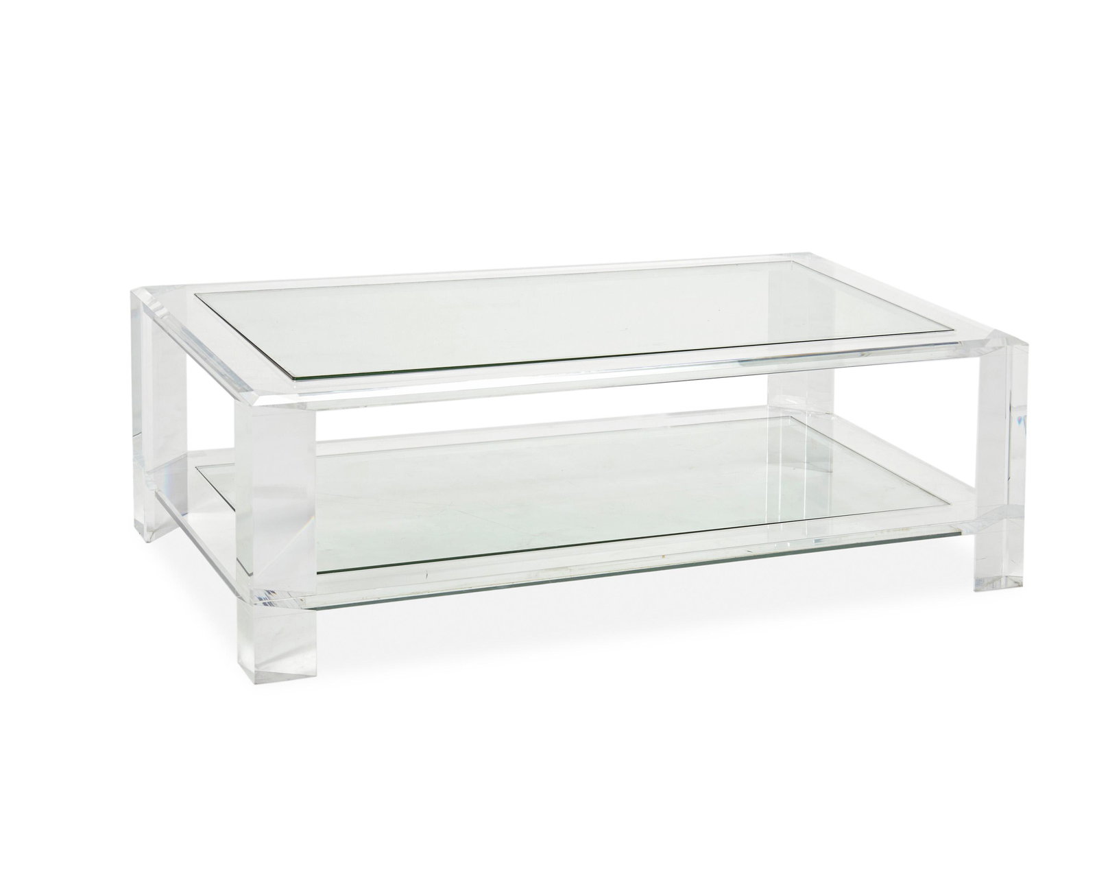 A vintage glass and Lucite coffee table (1 of 4)