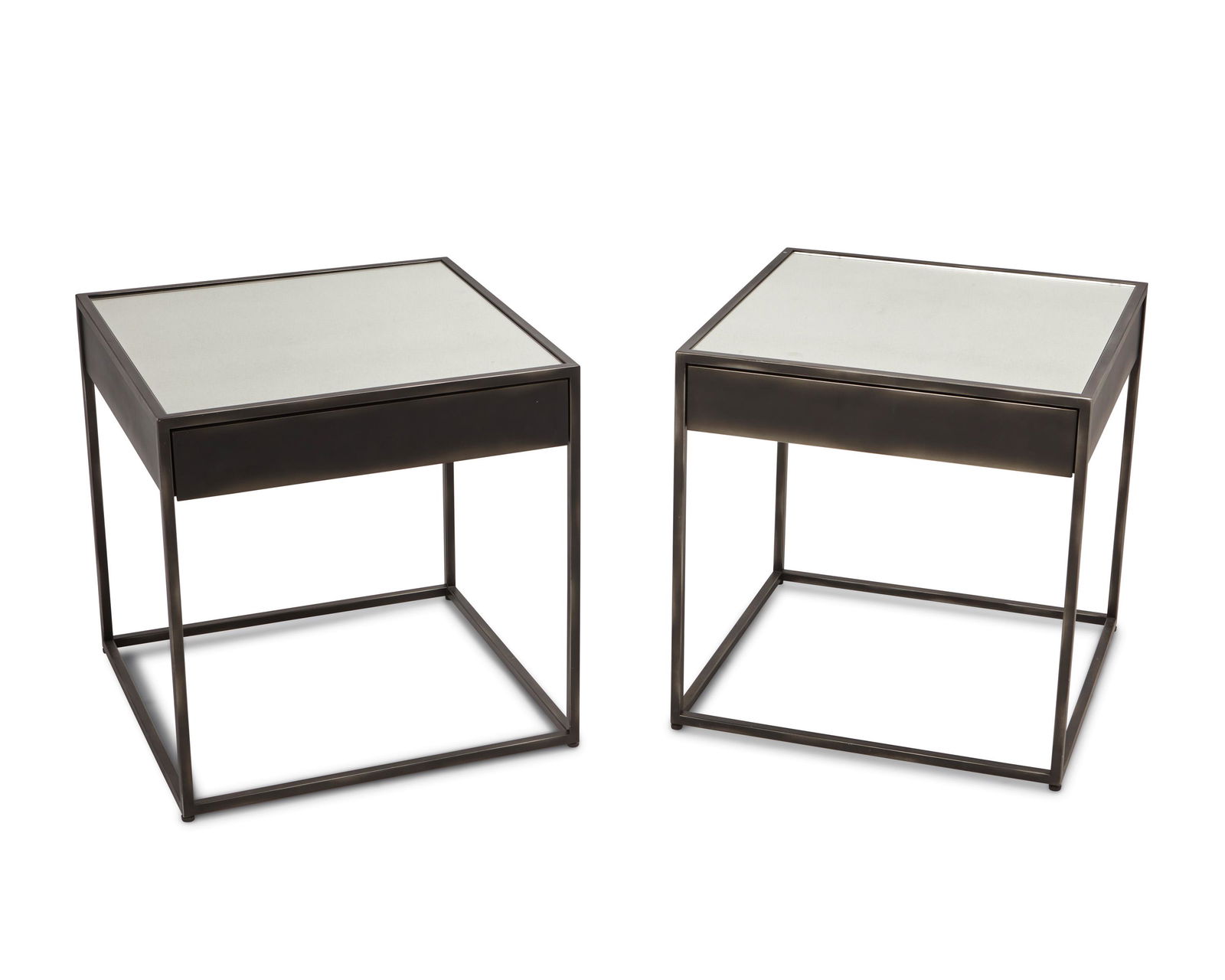 Two Restoration Hardware "Gramercy" mirrored nightstands (1 of 6)