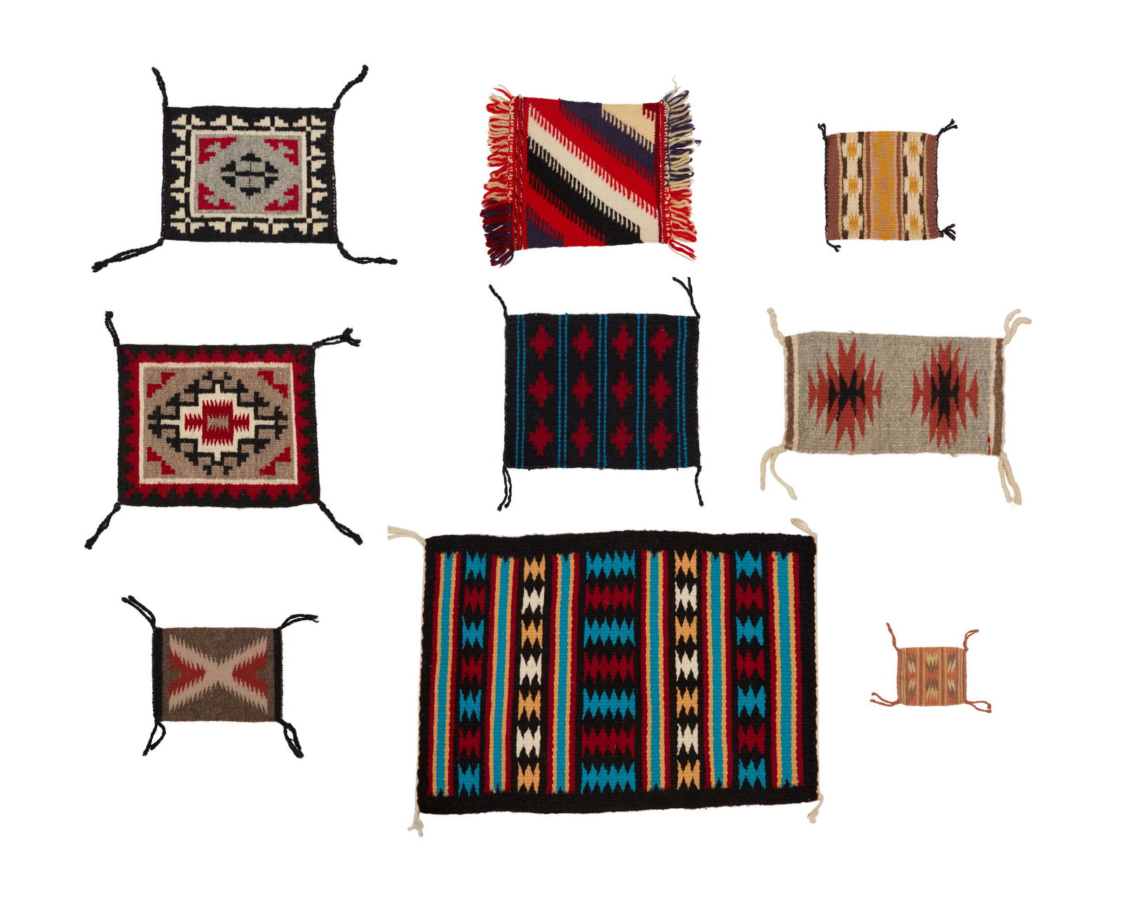 A group of small Navajo weavings (1 of 10)