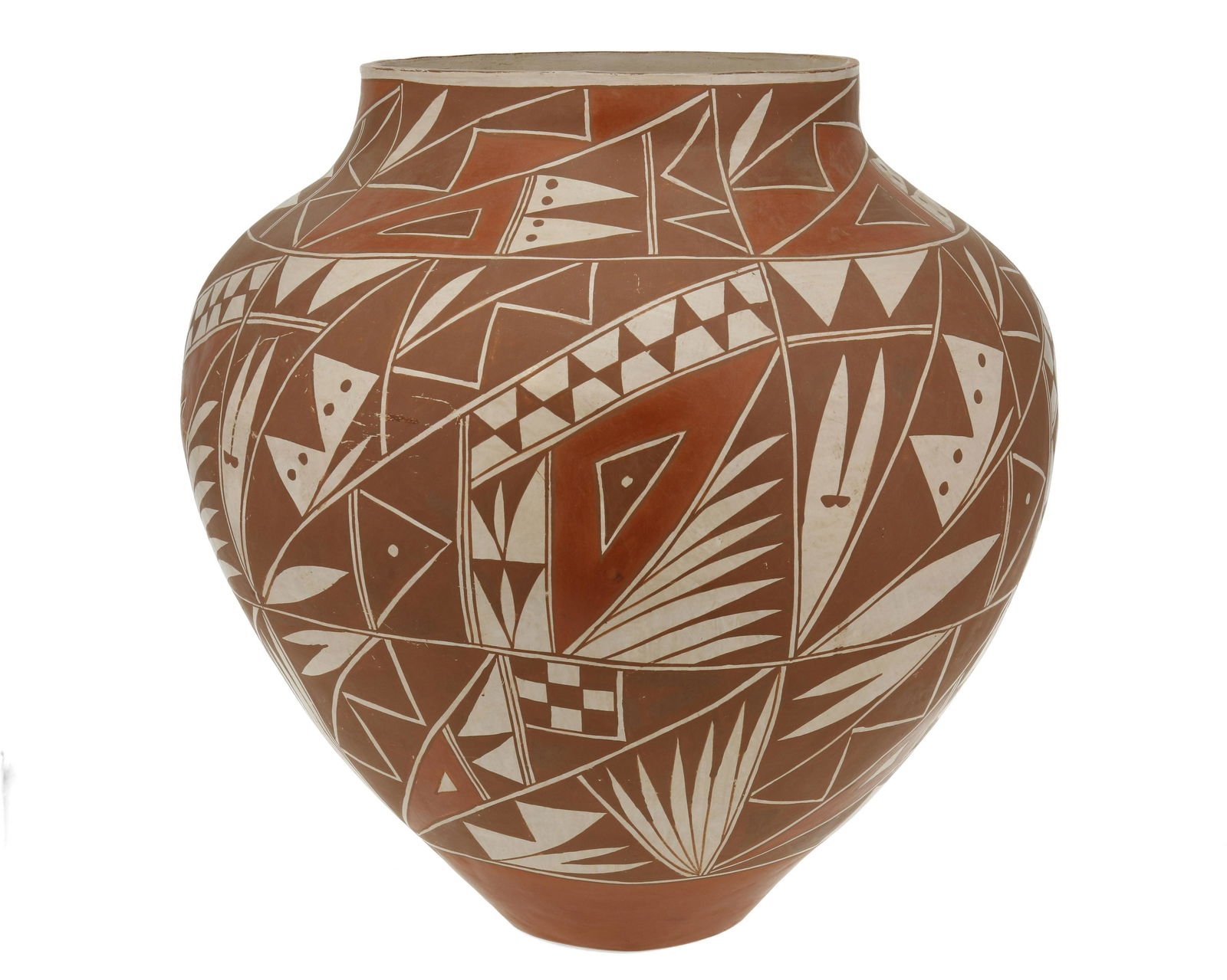An Acoma polychrome pottery olla (1 of 3)