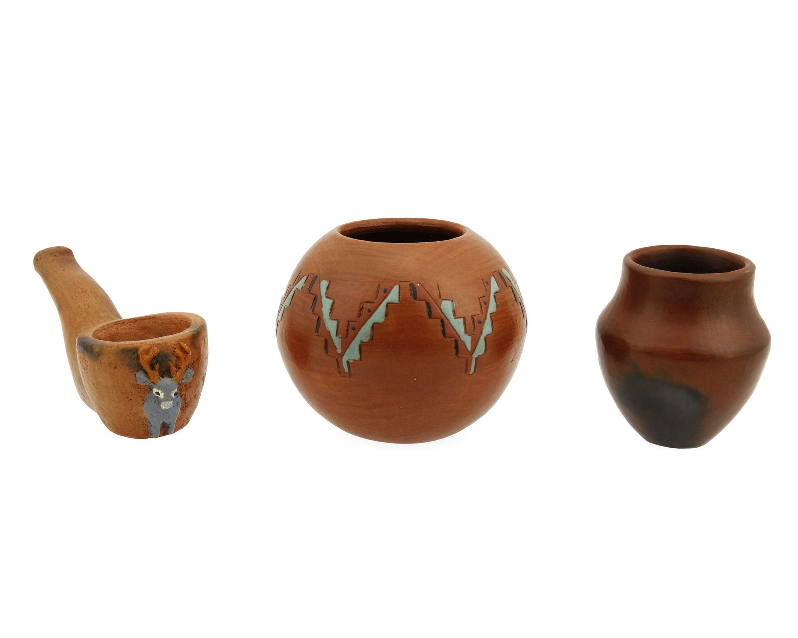 Three Navajo pottery items (1 of 11)