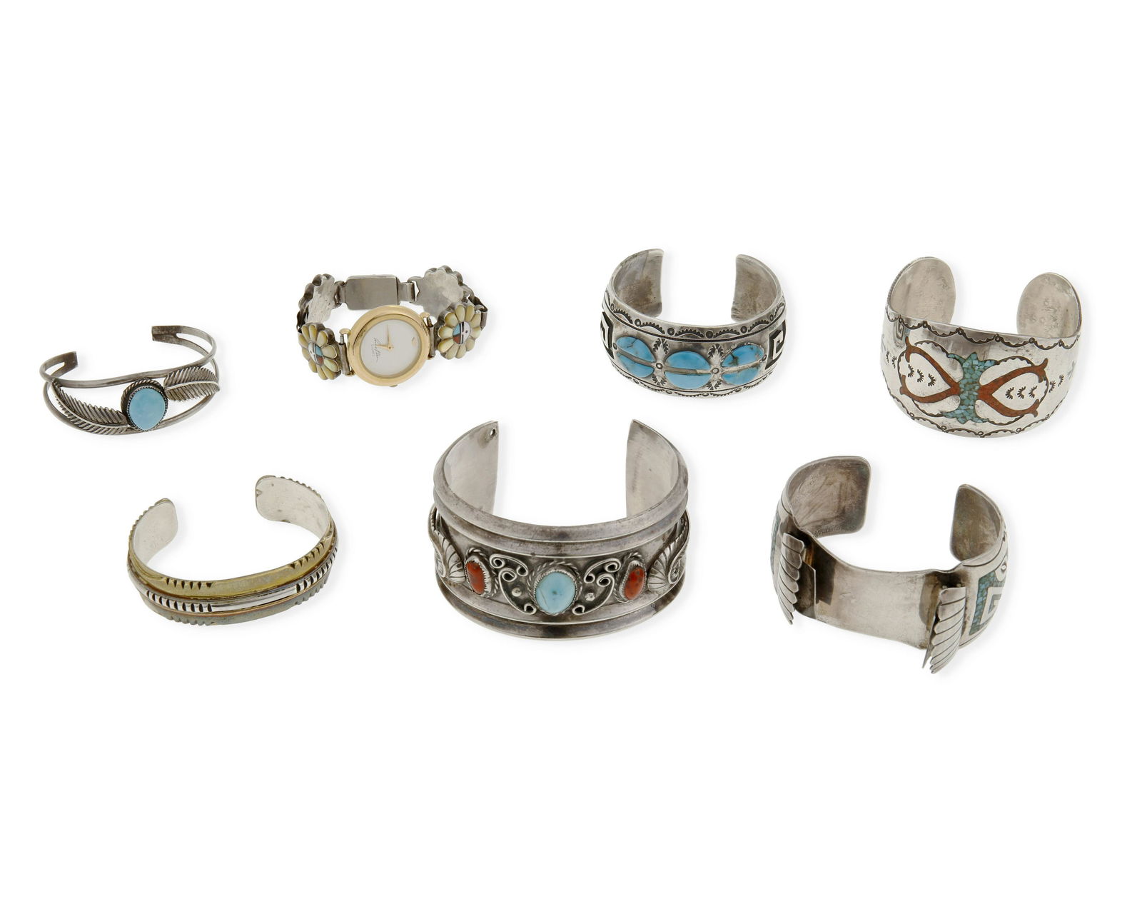 A group of Southwest silver jewelry (1 of 3)