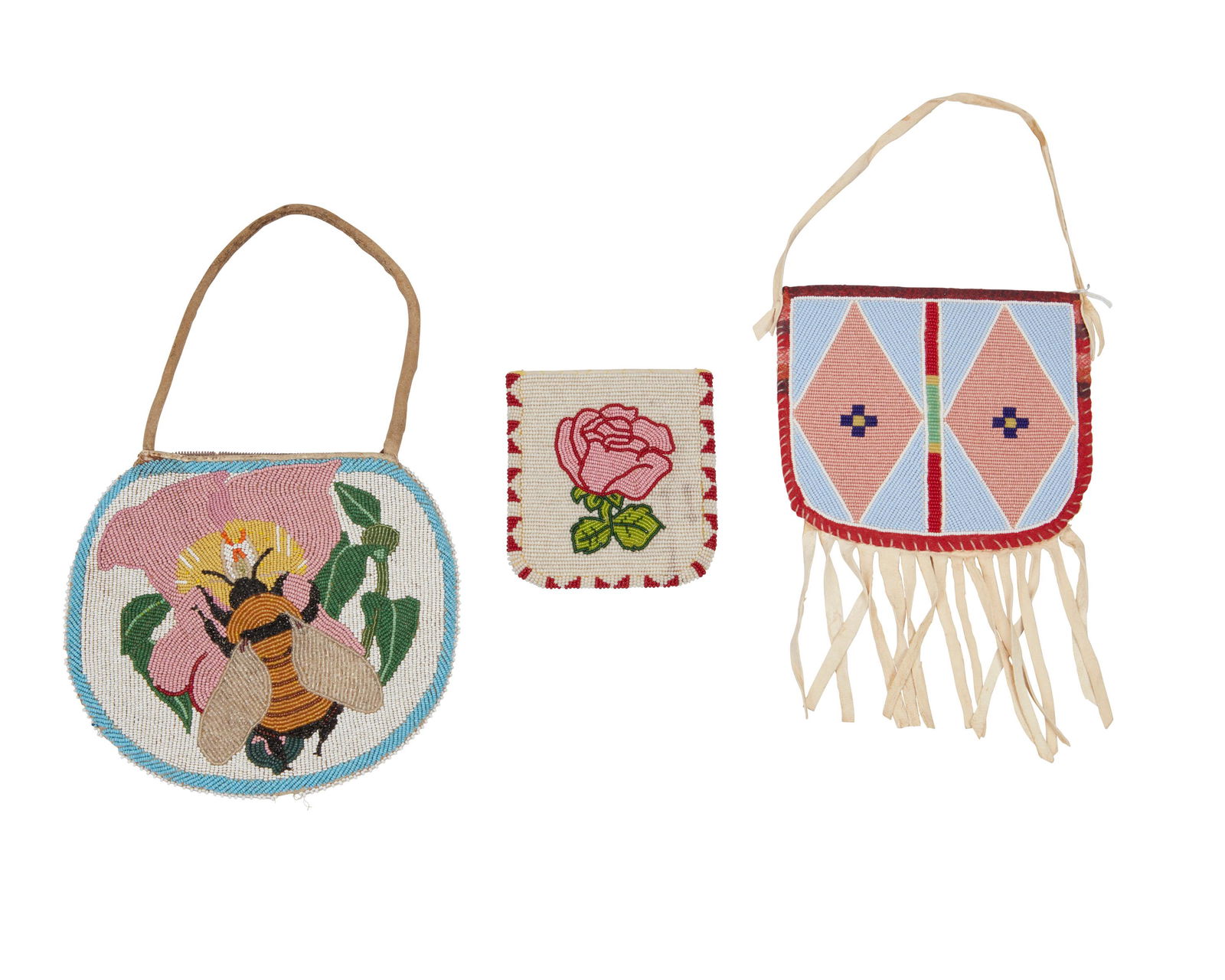 A group of American Indian beaded bags (1 of 2)