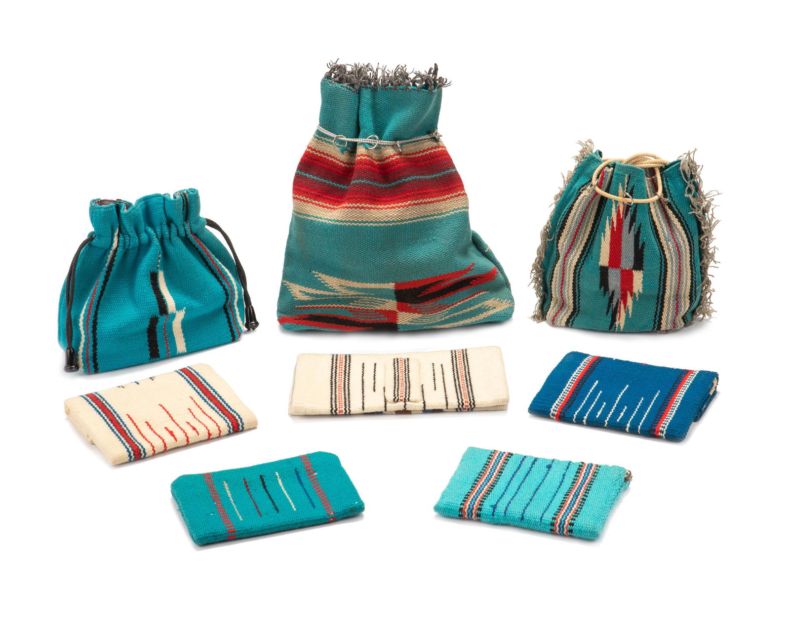 A group of Chimayo handwoven wool purses (1 of 2)