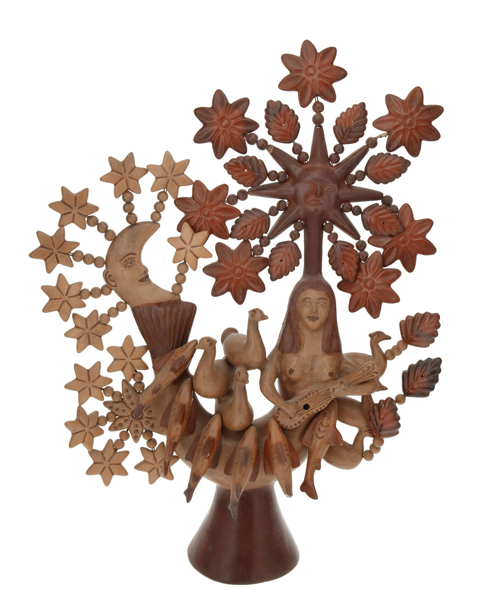 An Arbol de la Vida tree of life pottery sculpture (1 of 3)