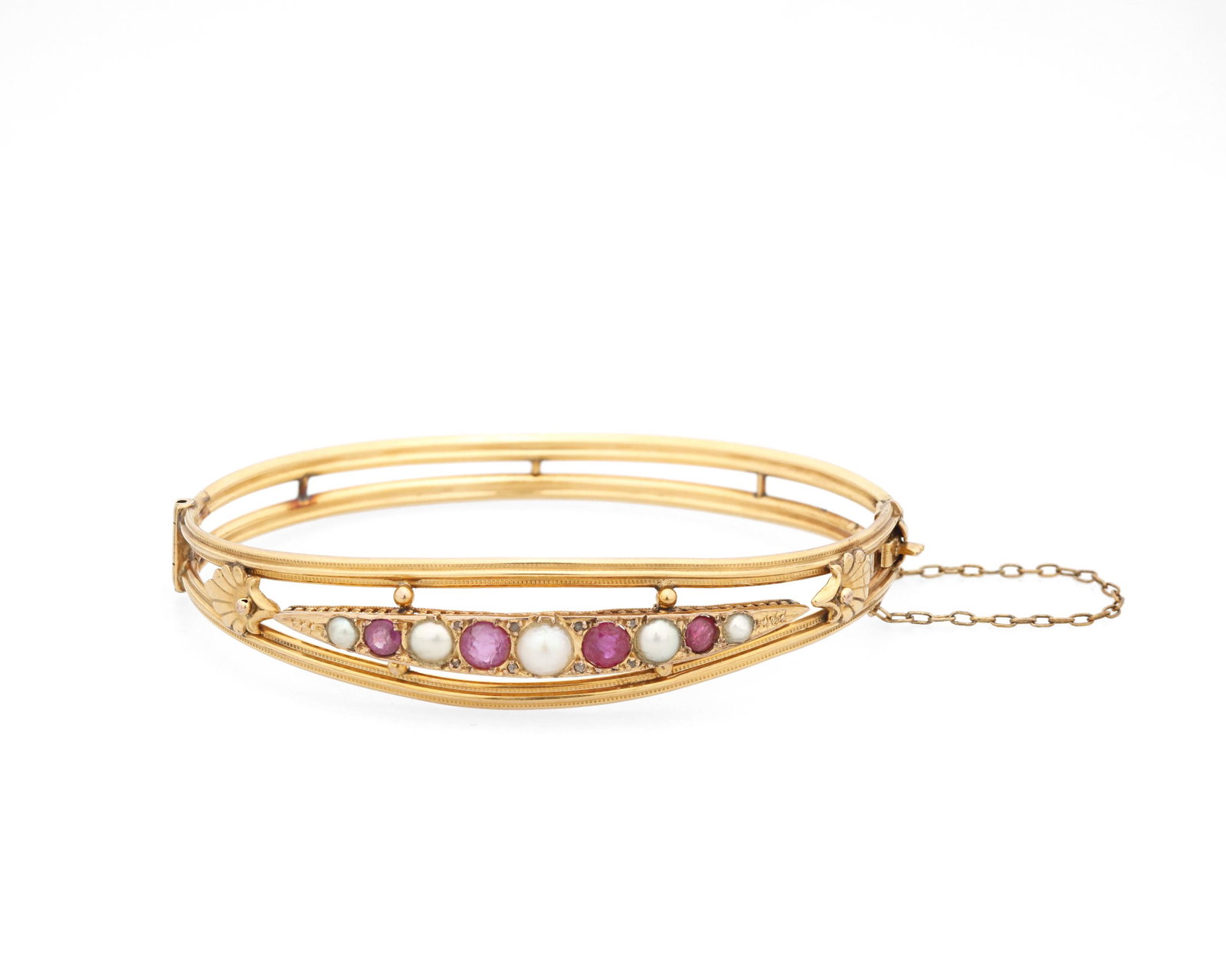 An antique ruby and pearl bracelet (1 of 2)