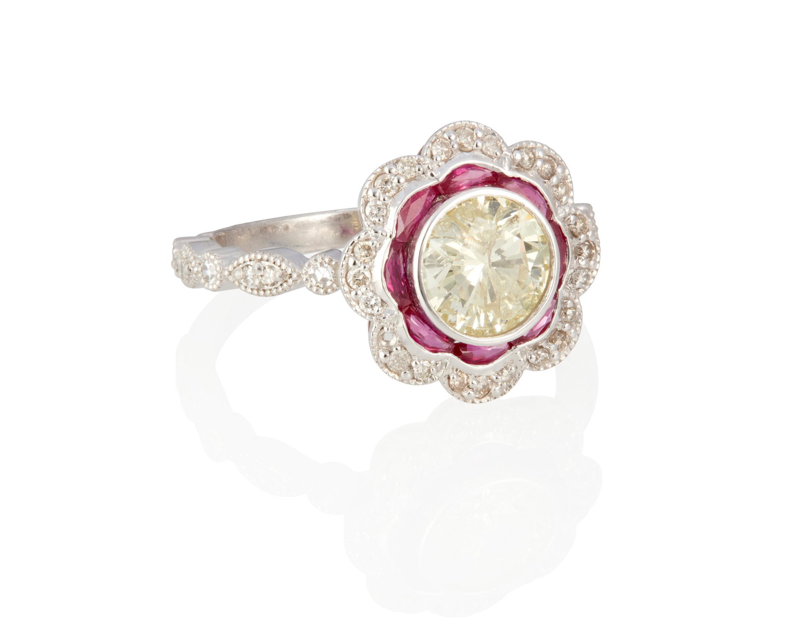 A diamond and ruby ring (1 of 2)