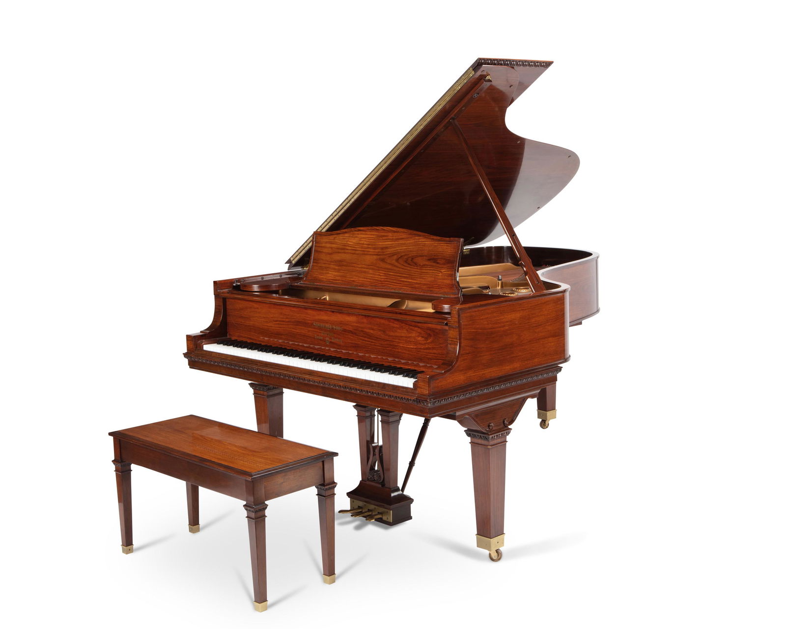 A Steinway Grand piano 200th Anniversary Edition: 1997 With commemorative metal plaque to interior; serial number: 546243 Steinway accelerated action model B, edition number 134/200, the J.B.Tiffany designed piano by Steinway & Sons, Heinrich Engel