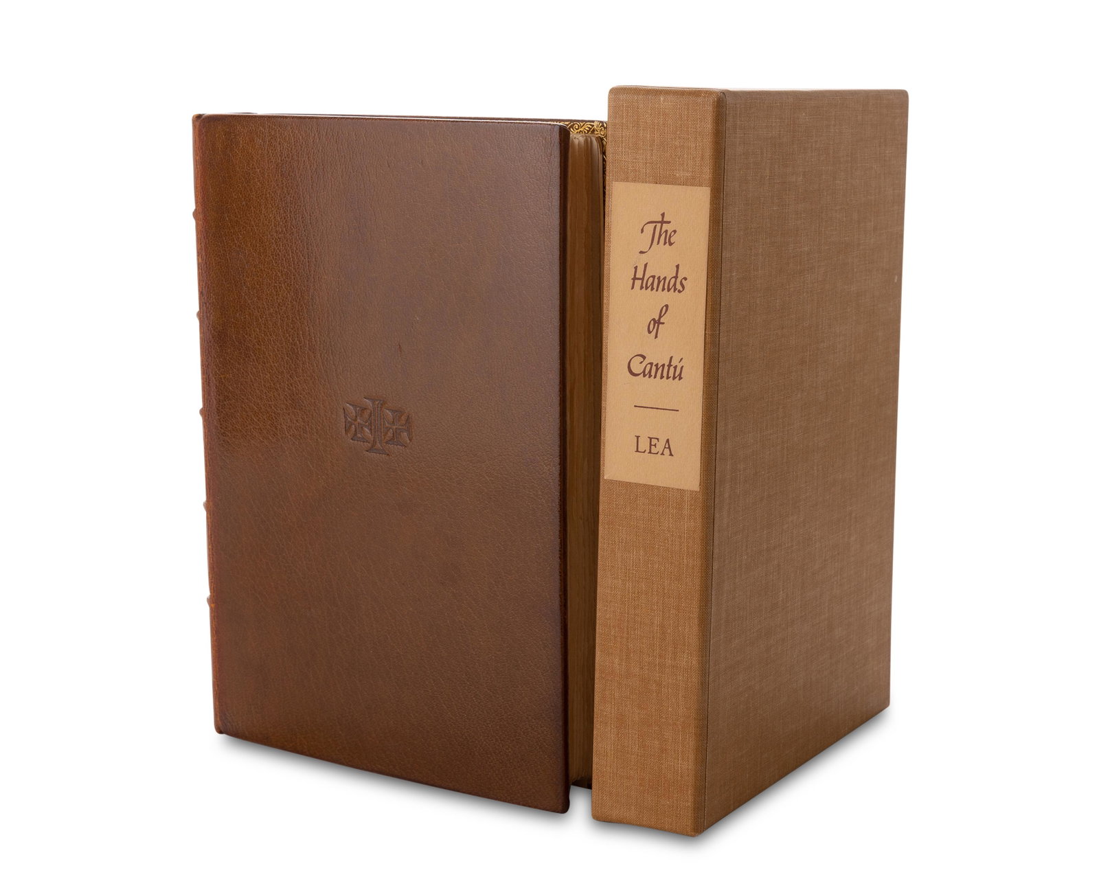 Tom Lea (1907-2001, American) "The Hands of Cantu," 1964: Lea, Tom. "The Hands of Cantu." Boston: Little, Brown, and Company, 1964 Hardcover book Edition: 48/100, first edition, signed by the author and with original signed lithograph laid in With brown leat