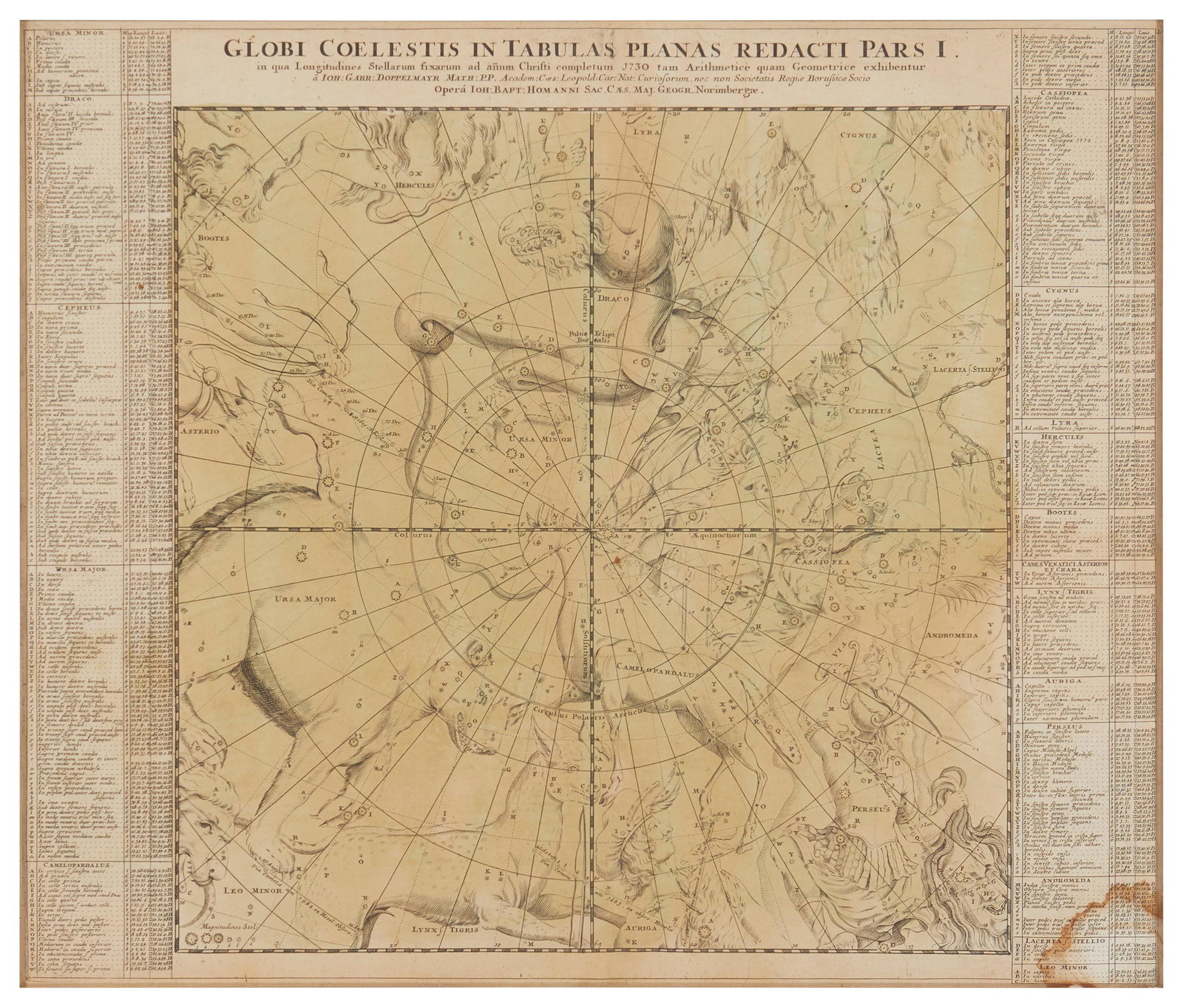 Johann Gabriel Doppelmayr; and Johann Baptiste Homann (1677-1750, German); and (1664-1724, German) (1 of 5)