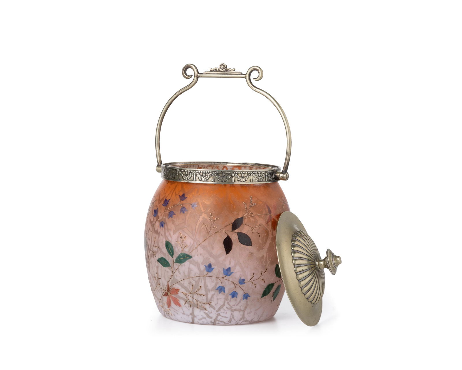 A Victorian art glass Biscuit barrel (1 of 2)