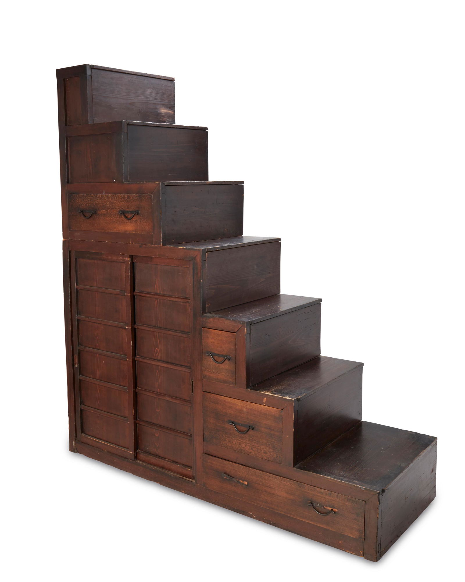 A Japanese stepped tansu chest (1 of 9)