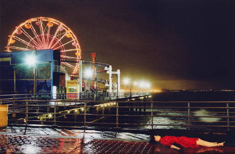 Melanie Pullen (b. 1975): Ferris Wheel, 2004, from "High Fashion Crime Scenes" C-print face mounted to acrylic Edition: 4/5 Signed, titled, dated, and numbered on a metal label affixed to the verso of the frame: Melanie Pull