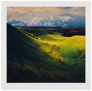 Robert Weingarten (b. 1941): Untitled (Green Rolling Hills) Pigment print on Epson paper Edition: an artist's proof, edition size and printing date unknown Signed in pencil lower margin, at right: R. Weingarten; inscribed A.P.