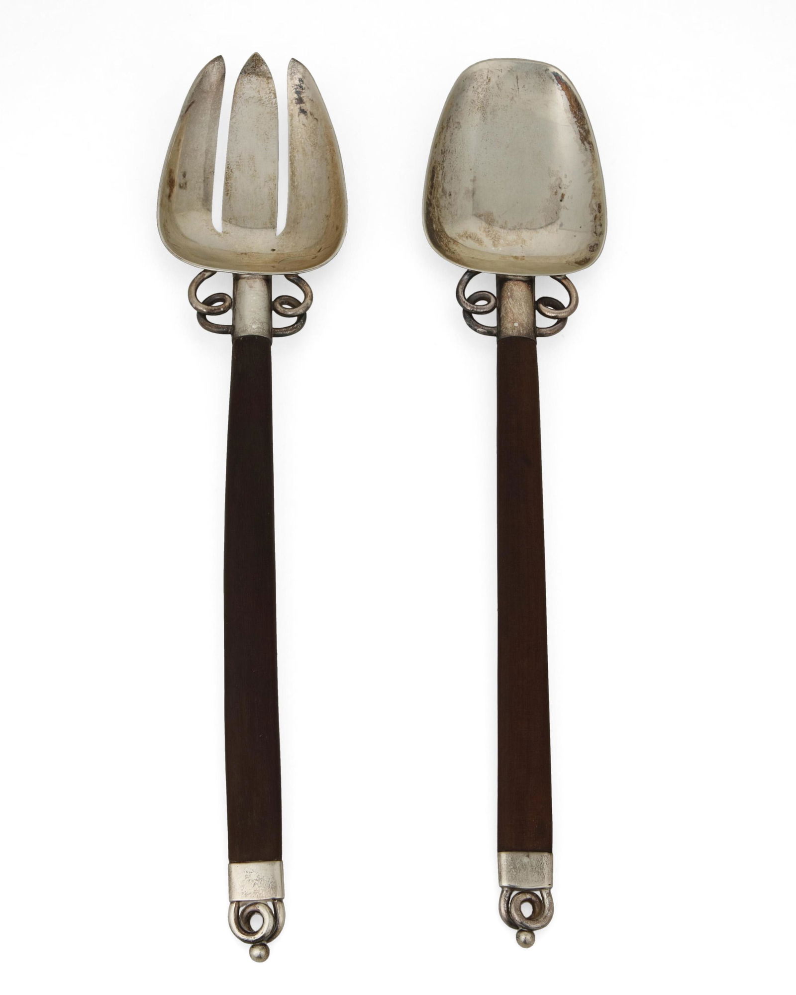 A William Spratling rosewood salad serving set (1 of 3)