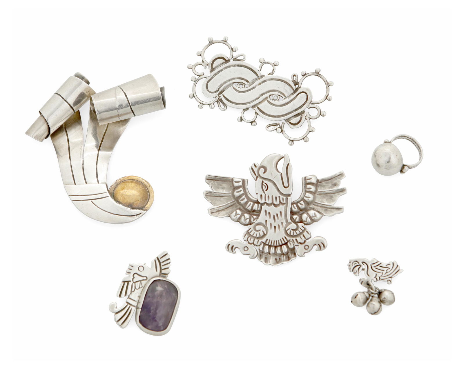 A group of William Spratling silver jewelry (1 of 2)