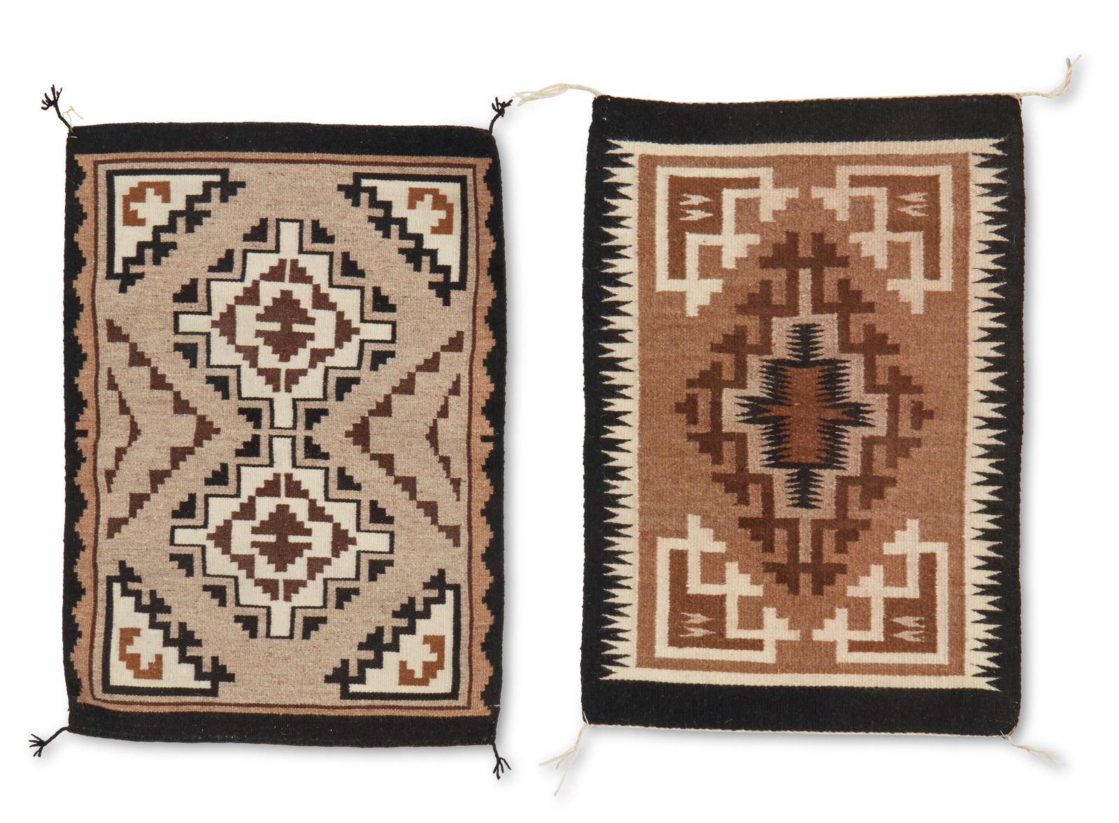 Two Navajo Two Grey Hills table mats (1 of 4)