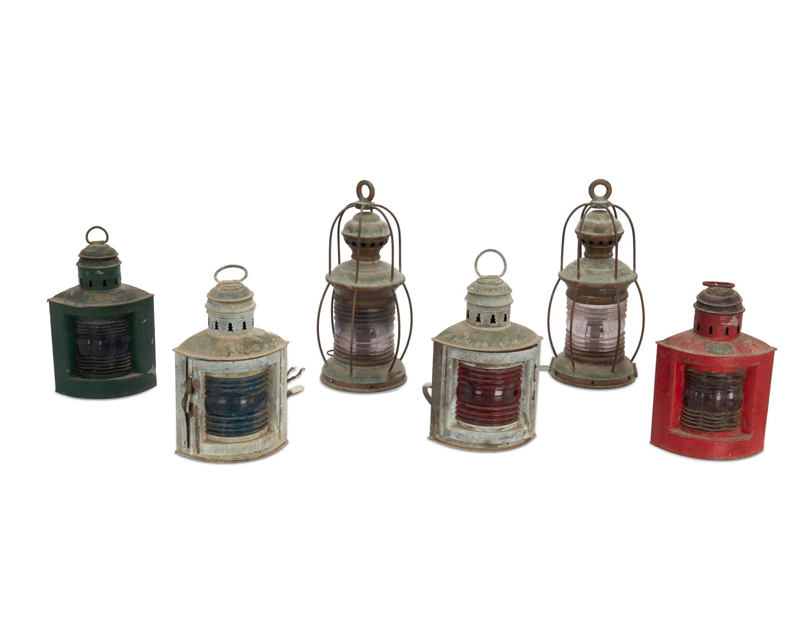 A collection of brass maritime lamps (1 of 7)